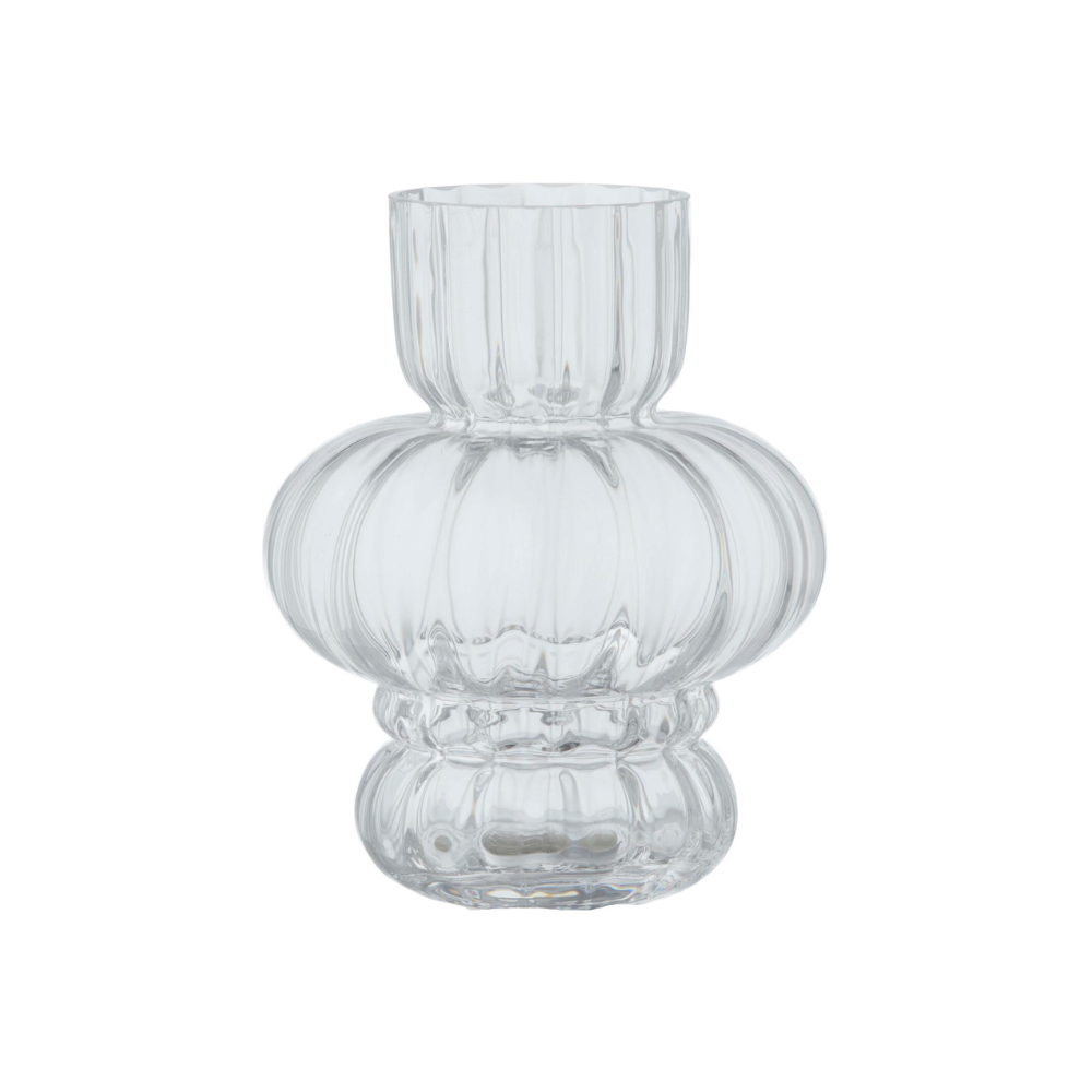 Mundblæst vase, klar - H26 cm
